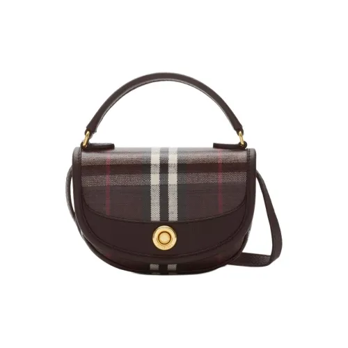 Burberry Миниатюрная Сумка Highlands Кожаная Ручка Регулируемый Ремень Из Кожи Магнитная Застежка-кнопка