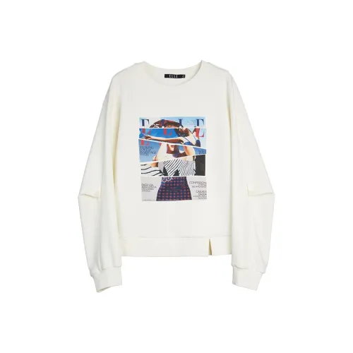 ELLE Экрю Женские Толстовки