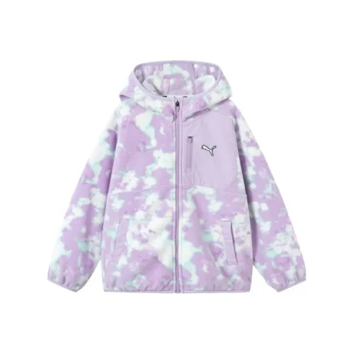 PUMA Куртка Performance Фиолетовый Цветочный Дизайн Tones Детский