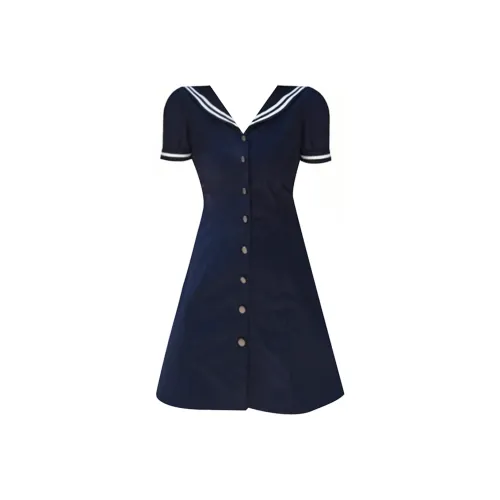 GRAYISMOON Короткое платье с короткими рукавами женское