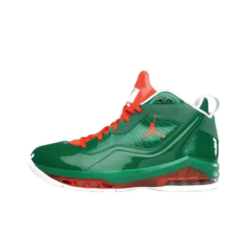 Jordan Melo M8 Поддержка Винтажные Баскетбольные Кроссовки Мужские Зеленый Оранжевый Белый