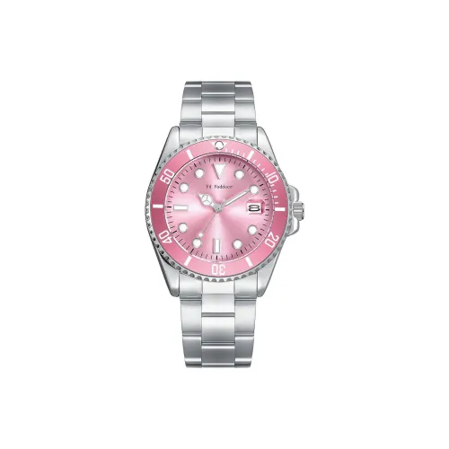 Fd Foddeer Кварцевый механизм стальной ремешок женские часы розовый циферблат