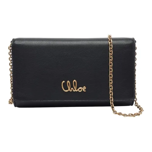 Chloe ICONIC Сумка через плечо из кожи буйвола Стандартная Женская Черная