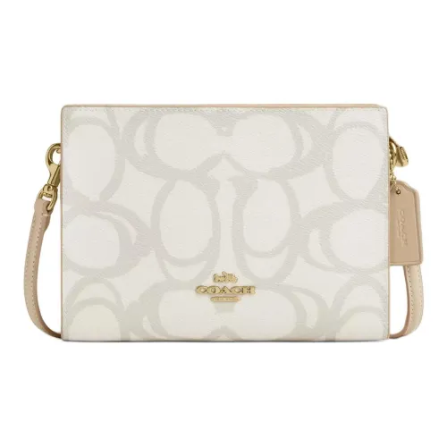 COACH CanvasSignature Покрытый холст Сумка через плечо Маленькая Женская Сливовый