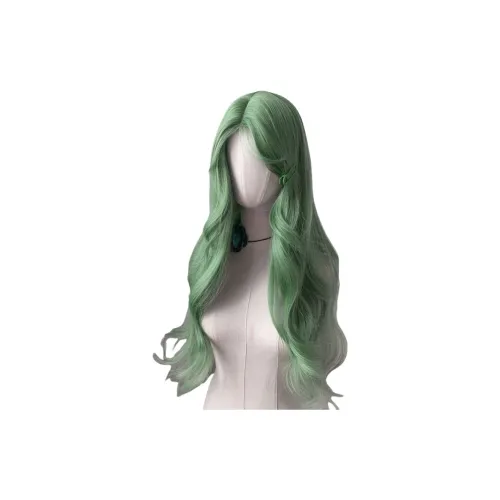 Sweet Pillow House Мятно-зеленый Wig Full Headset с Боковой частью и Волной Длинная Кудрявая Косплей Wig Высокотемпературная Пряжа