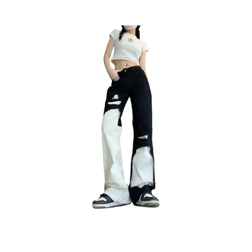 SZSX Bootcut Black White Unisex Jeans SZSX Буткат Черный Белый Унисекс Джинсы