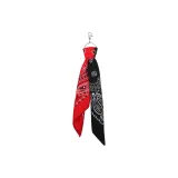 Черный, красный, квадратный шарф, цепочки для брюк