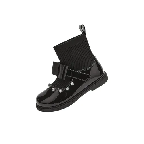 Balabala Износостойкий Легкий Амортизация Баланс Поддержка Высокий Топ Детские ботинки Черный Детский