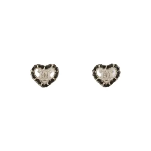 Серьги-гвоздики CHANEL Унисекс Черные