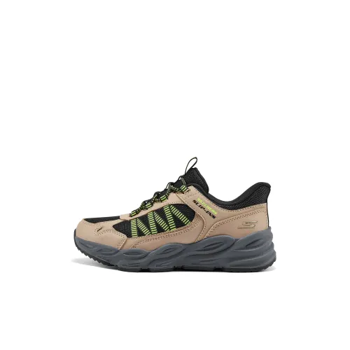 Skechers Kids Амортизация Устойчивость к истиранию Противоскользящий Анти-KICK Уличная обувь Коричневый Детский