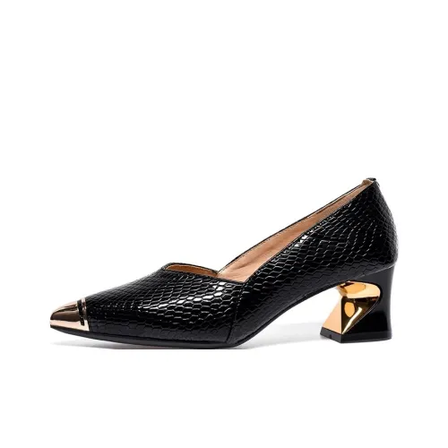 CVOJOO Грубый каблук Высокие каблуки Женские Черный