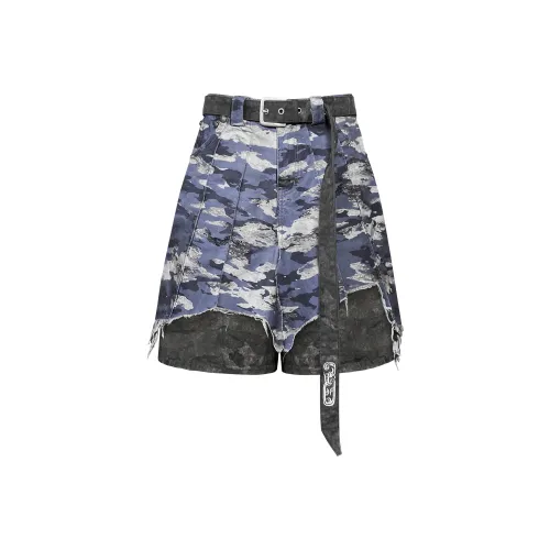 TECNINE Все Season Все DROP2 Синий камуфляж TecNineGroup Карго шорты Унисекс