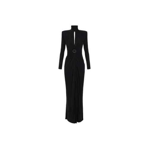 Elisabetta Franchi Длинное платье с длинными рукавами женское