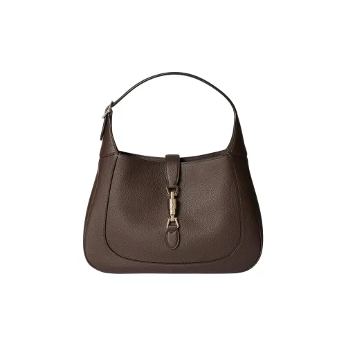 GUCCI Jackie 1961 Кожаная Сумка через плечо Большая Женская Темно-Коричневая