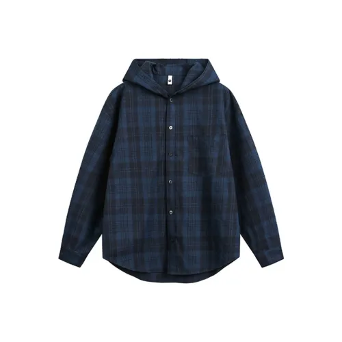 AOPAISHARK Синий Унисекс Рубашки