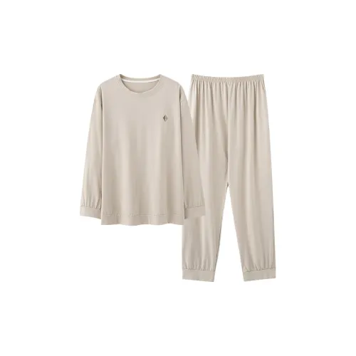 Pretty lady Молоко Белый Мужской Пижамный Комплект