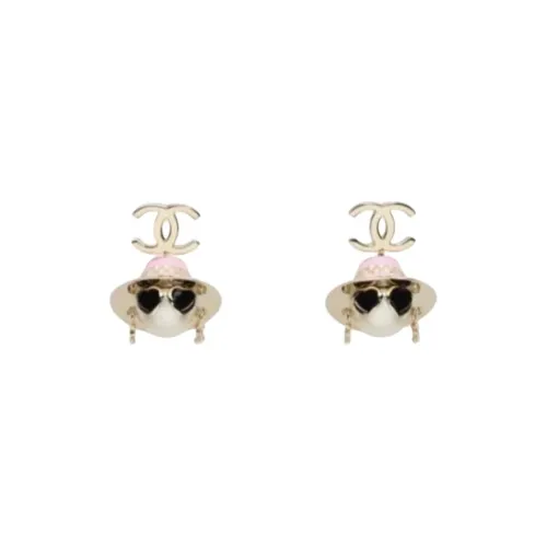 CHANEL Металл Серьги-гвоздики Унисекс Золото