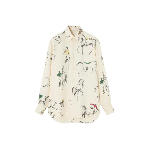 Loro Piana Сливочный Зеленый, красный Женские Рубашки