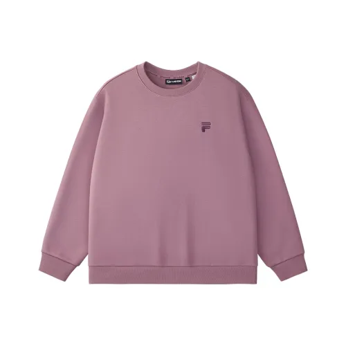 FILA FUSION Серый Розовый Фиолетовый ПУ (полиуретан) Унисекс Свитшоты