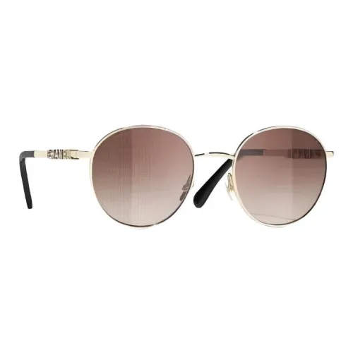 CHANEL Круглые Солнцезащитные очки Унисекс Золото