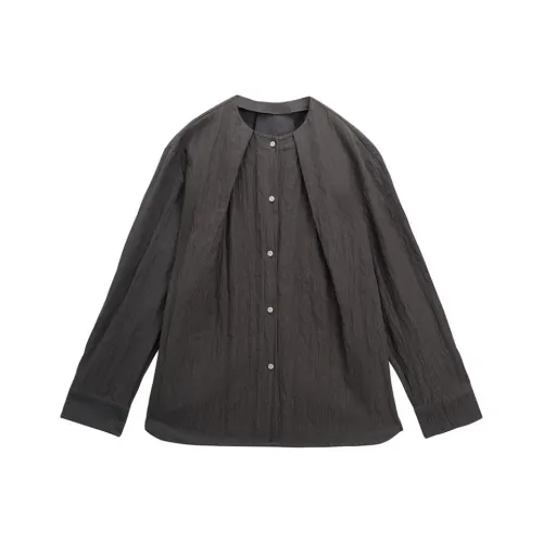 SEVEN FOR ALL MANKIND Темно-серые Женские Рубашки