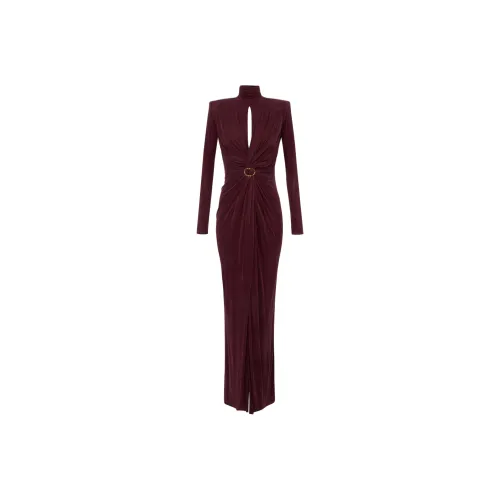 Elisabetta Franchi Длинное платье с длинными рукавами женское