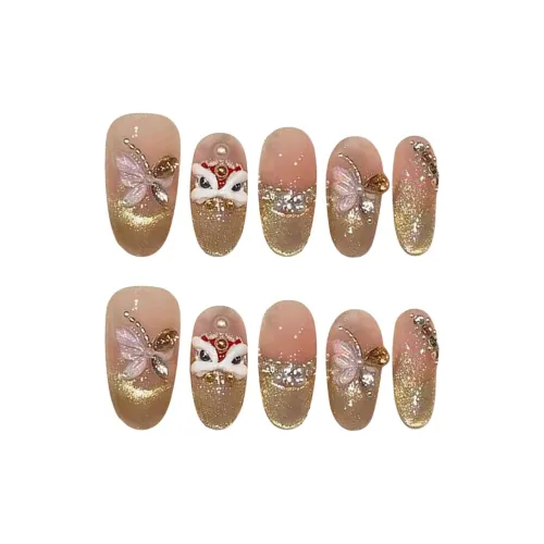 YIYIHE Heartfelt Lion Oval Pink Gradient Cat Eye 20mm