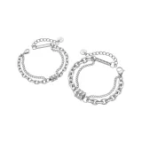 Кубинский тонкий браслет для пары