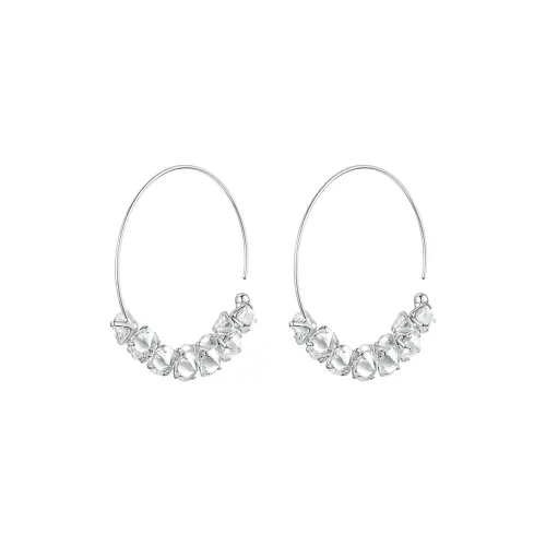 ZEGL Серьги из меди с покрытием из белого золота женские