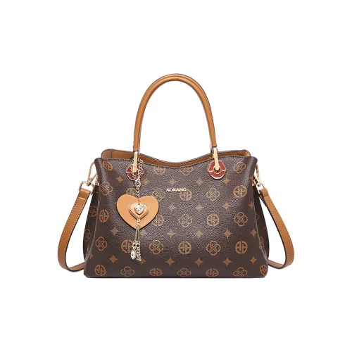 AOKANG PVC Тоут Сумка через плечо Сумка среднего размера Женская Кофейная Экрю