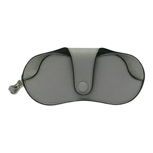 Valextra Millepunte Телячья кожа Чехол для очков Женские Бетонно-серый