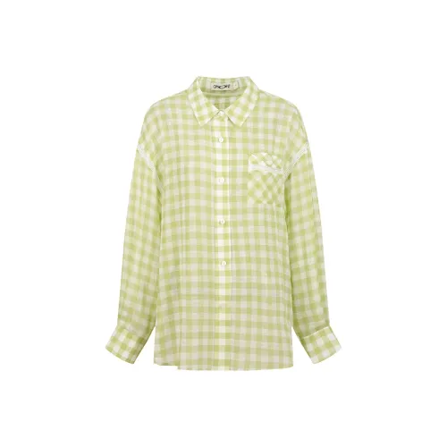 Omont Зеленый, Белый Женские Рубашки