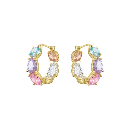 ZEGL Серьги с медным покрытием 14 карат золота женские