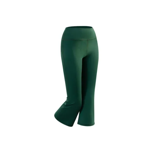 Meesu Павлиний зеленый Штаны капри Женские Спортивные брюки