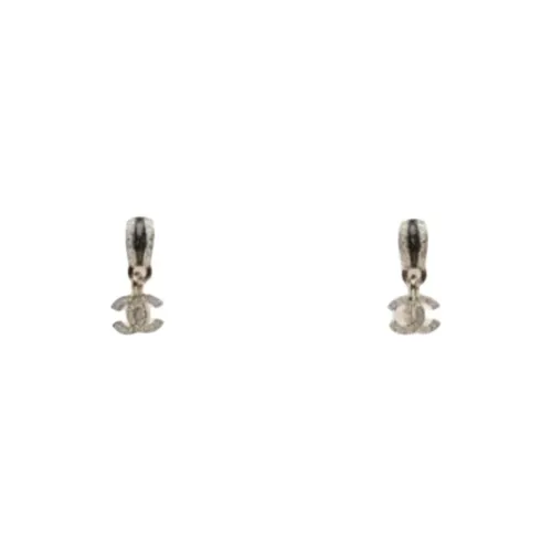 Серьги-гвоздики CHANEL Унисекс Черные