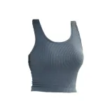 Синий одиночный топ [с накладками]