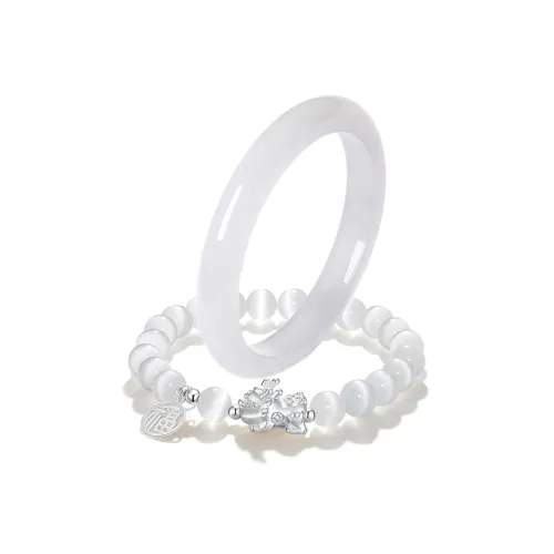 SUIYUEJINGHAO Стекло Кошачий глаз Браслеты Унисекс