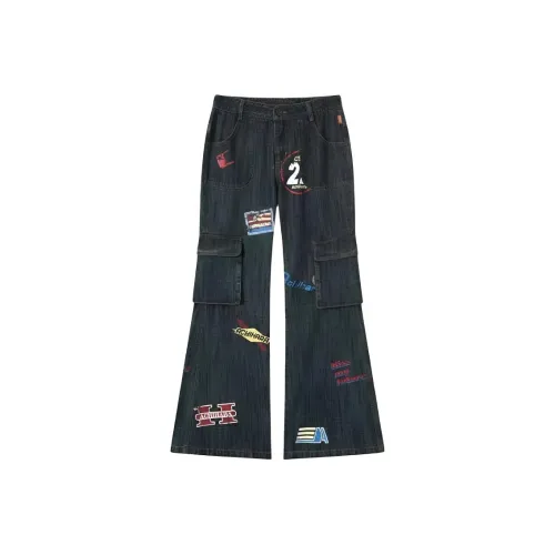 EMDPN Форменные синие женские джинсы