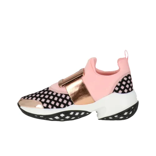 Roger Vivier Низкий топ массивные кроссовки женские розовые