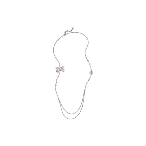 CHANEL Глазурованный жемчуг Ожерелья Унисекс Розовый