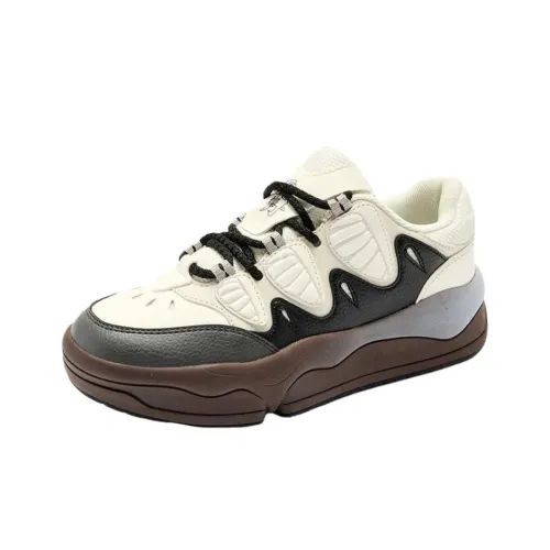 QIAODAN Dry Легкий Увеличение Высоты Низкие Кроссовки для Скейтбординга Женские Айвори Белый Черный