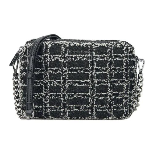 MICHAEL KORS Jet Set 100% хлопок Camera Сумка Сумка через плечо Средний Женский Черный