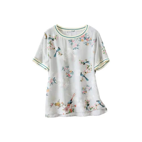 JINJU Блаженный On The Ветка Женские Т-рубашки