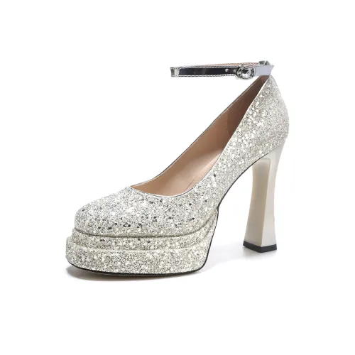 Lan Miao Грубый каблук Высокие каблуки Женские