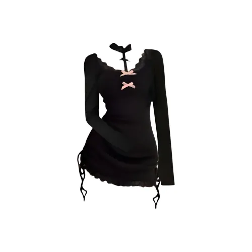 SKYA Длинное платье с длинными рукавами женское