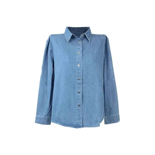 QIAOMONVHAI Синий Женские Рубашки