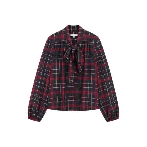 Tommy Hilfiger Красная Синяя Клетчатая 0G8 Женская Рубашка
