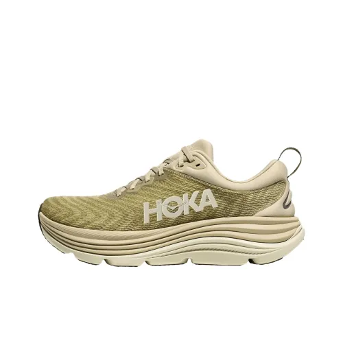 HOKA ONE ONE Gaviota 5 Дышащие Поддерживающие Беговые Кроссовки Мужские Зеленые