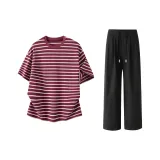 Ангора Красный Топ + Черные Штаны