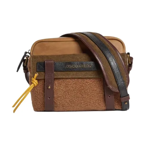 DSQUARED 2 Телячья кожа Сумка через плечо Сумка для доставки Мужская Верблюжий коричневый